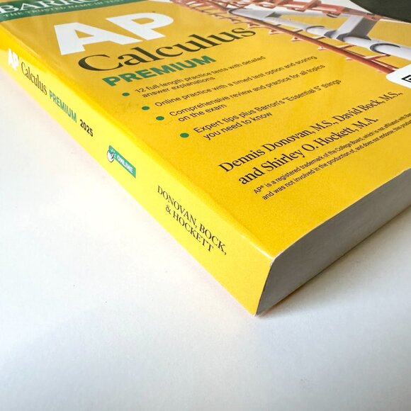 Barron’s AP Calculus Premium 2025: Prep Book w/12 Practice Tests, Review, Online - Picture 3 of 4
